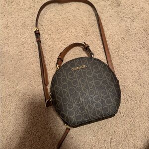 Calvin Klein Monogram Brown Crossbody Bag